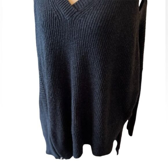 All Saints women’s sweater Size XS black wool alpaca blend Asymmetrical - Picture 7 of 12